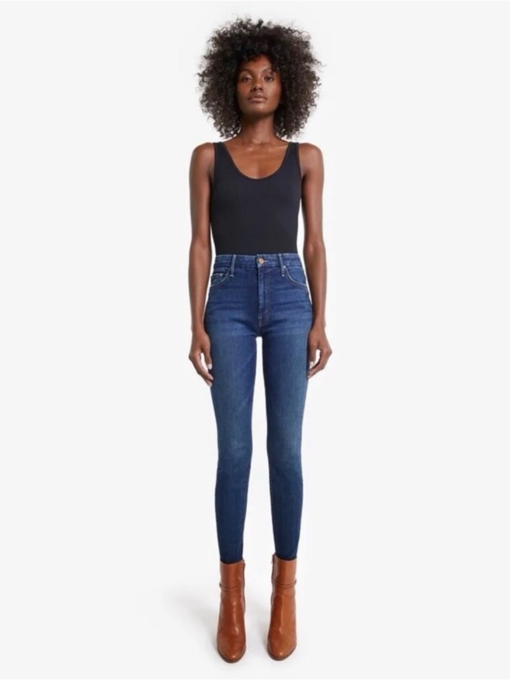 Mother High Waisted Looker Skinny Jeans In Until Next Time Size 28 Blue